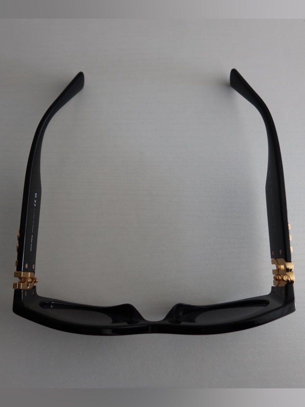 Miu Miu Black Cat-Eye Sunglasses with Velvet Pouch - Picture 5 of 9